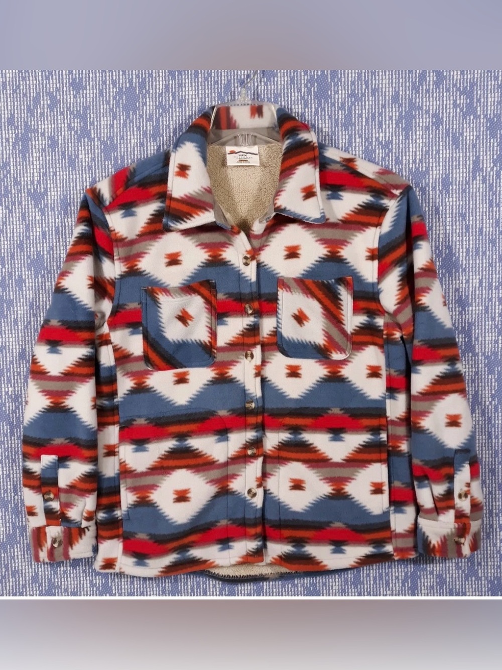 HfX outdoors Sherpa fleece lined Aztec print schacket XXL